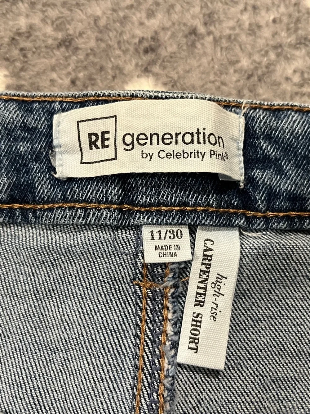Celebrity Pink Blue Denim Shorts